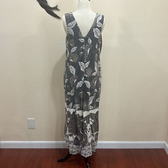 Anthropologie Black and White Floral Maxi Dress - Picture 6 of 14